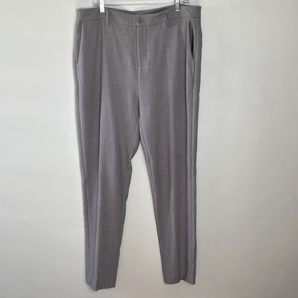 BYLT Premium Basics Pro Suit Pant Mens 36 Heather Gray Modern Fit Career Casual